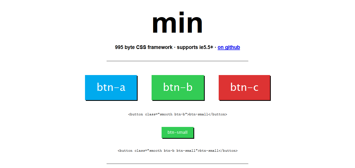 framework css min