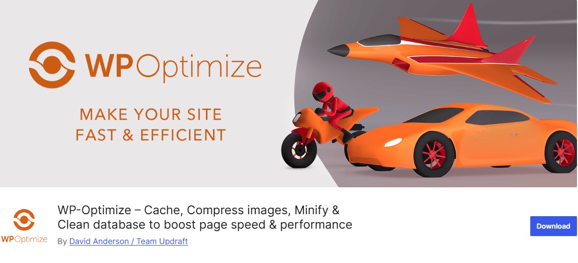 wp optimize plugin per pulire il database di wordpress